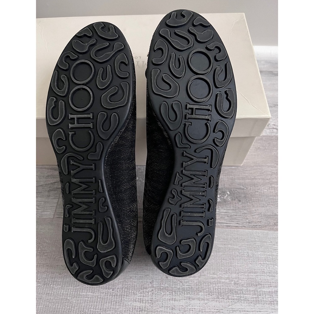 JIMMY CHOO Authentic Size 36 Metallic Black and Brown Tiger Stripe Balle… - Picture 9 of 9